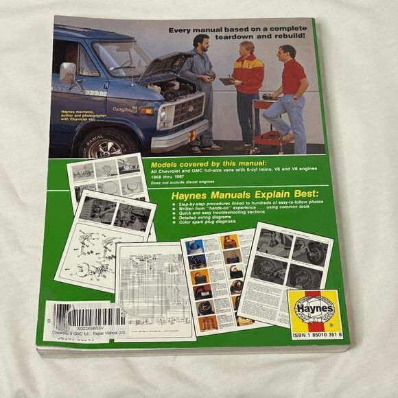 HAYNES - CHEVROLET/GMC - VANS - '68 thru '87 - WORKSHOP MANUAL #345 - Picture 2 of 7